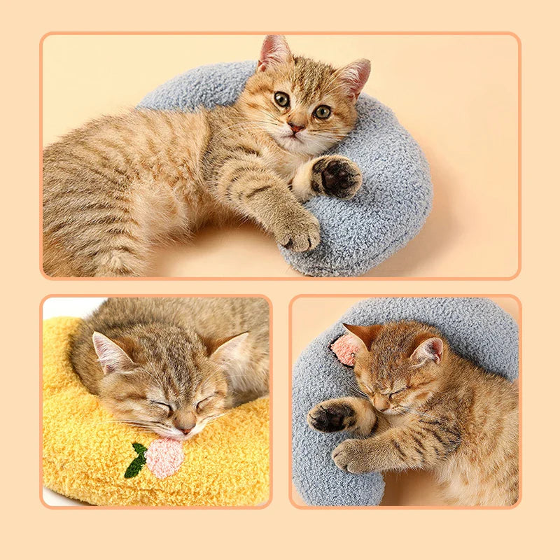 Beruhigendes Katzenkissen aus Plüsch