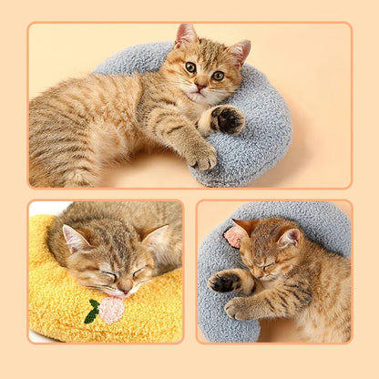 Beruhigendes Katzenkissen aus Plüsch