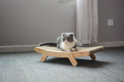 Holz Katzen Kratzmöbel mit Liegefläche