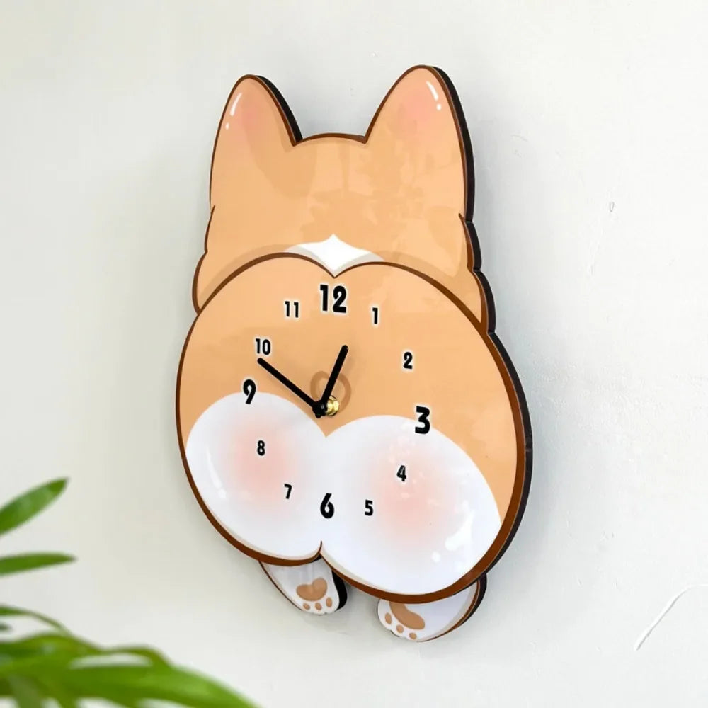 ShibaZeit – Wanduhr im Cartoon-Tierlook 🐕🕐