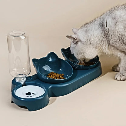 3-in-1 Katzennapf mit Wasserspender