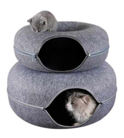 Donut Katzenbett aus Filz
