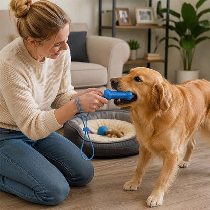 2-in-1 Zahnpflege-Kauspielzeug für Hunde – Zahnbürstenhilfe