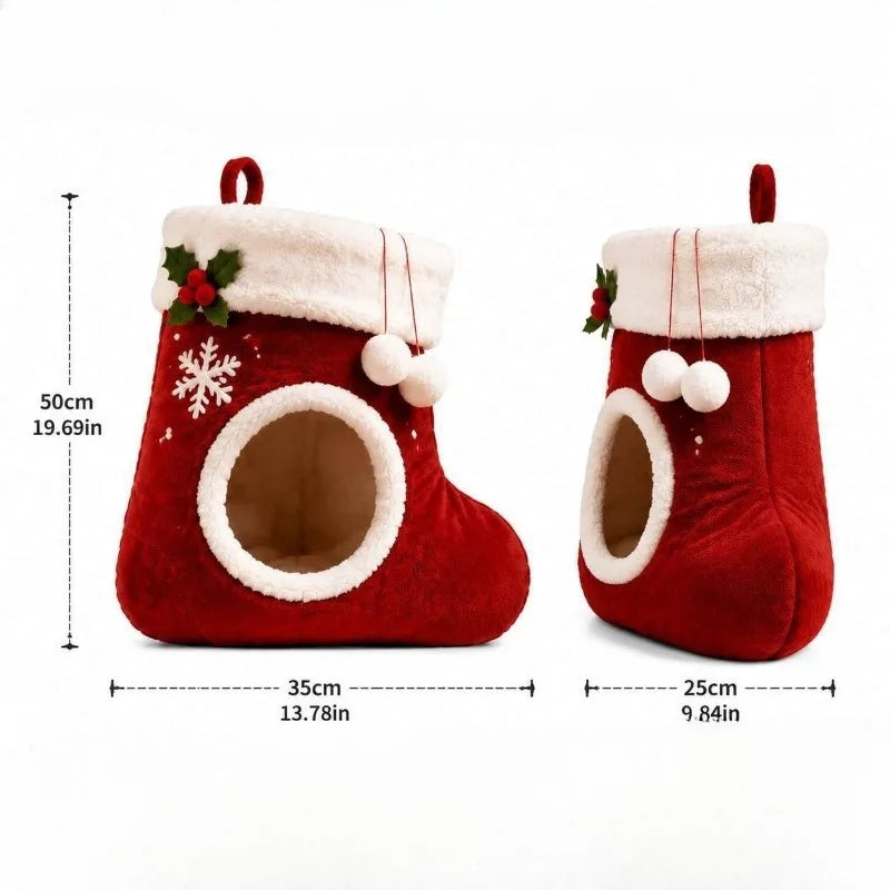 StrumpfSchlummer – Katzenbett im Nikolausstiefel 🎄🐱