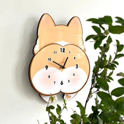 ShibaZeit – Wanduhr im Cartoon-Tierlook 🐕🕐