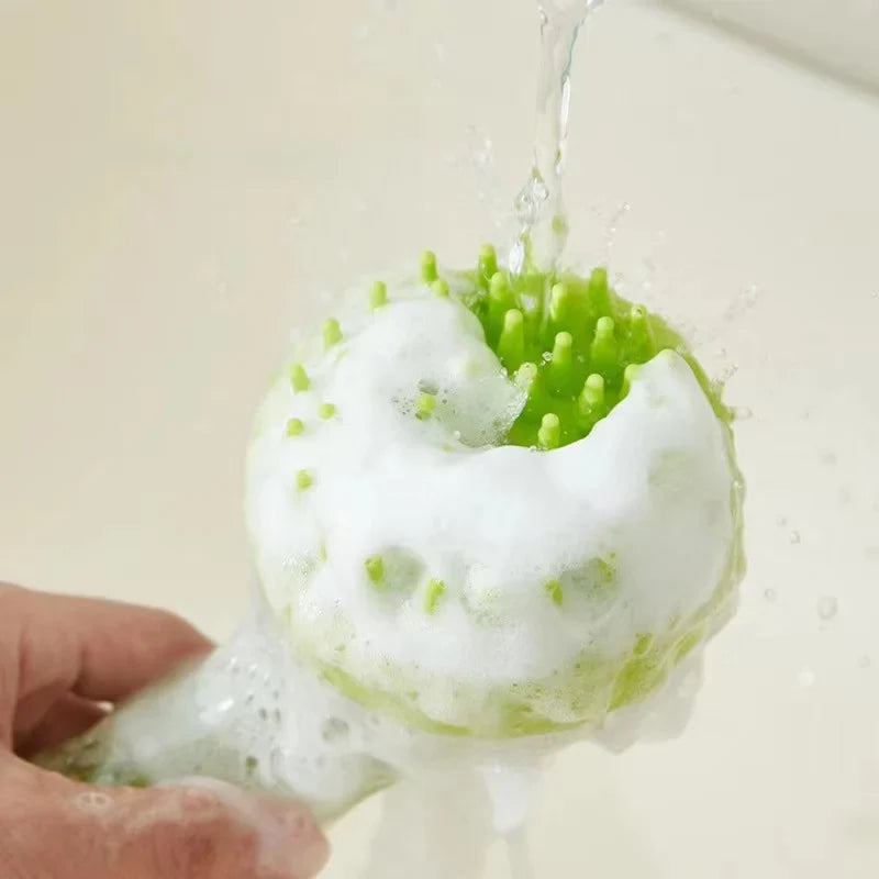 2-in-1 Haustier Badebürste mit Shampoo-Spender