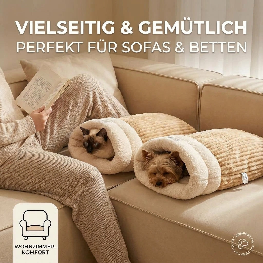 KuschelKokon Haustier-Schlafsack mit Haube