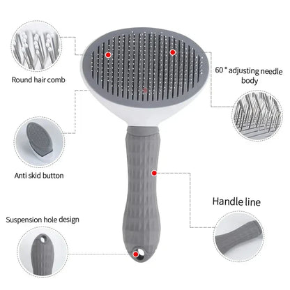 Selbstreinigende Tierhaarbürste