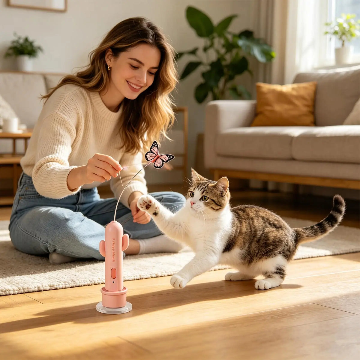 Wiederaufladbares Interaktives Katzenspielzeug mit 2 Spielmodi
