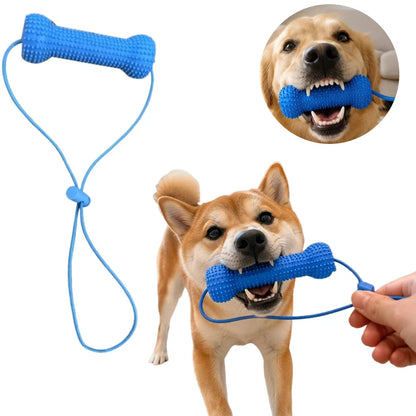 2-in-1 Zahnpflege-Kauspielzeug für Hunde – Zahnbürstenhilfe