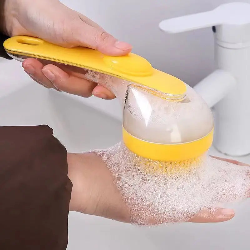 2-in-1 Haustier Badebürste mit Shampoo-Spender