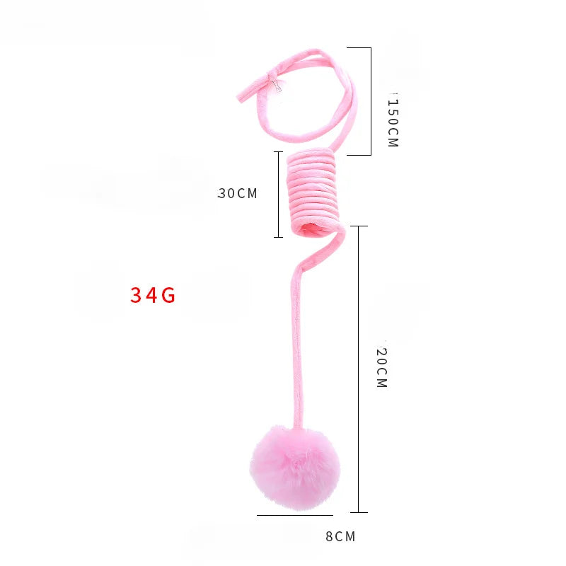 Interaktives Katzenspielzeug mit Schnur und Ball