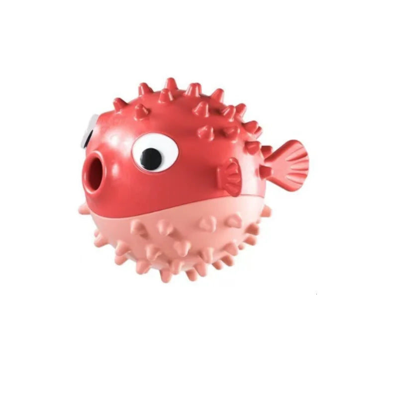 Hüpfender Fisch für Hunde – Spielball mit Leckerli & Sound