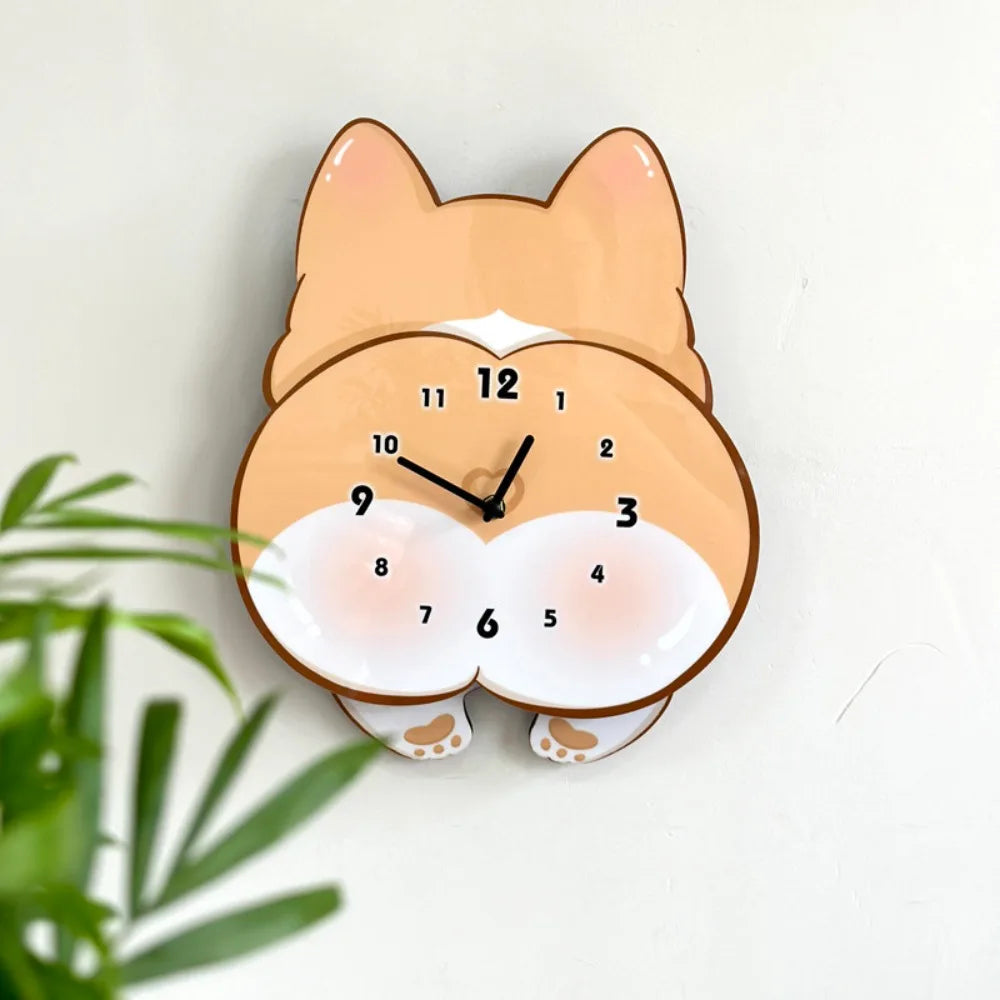 ShibaZeit – Wanduhr im Cartoon-Tierlook 🐕🕐