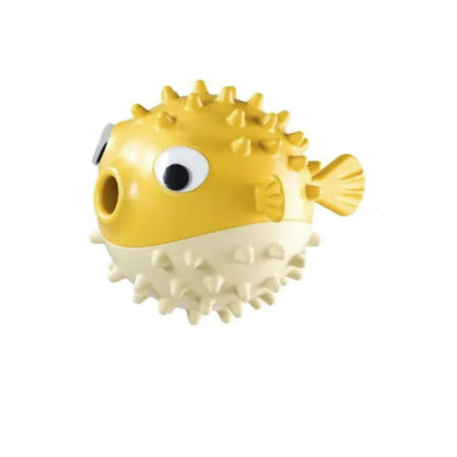 Hüpfender Fisch für Hunde – Spielball mit Leckerli & Sound